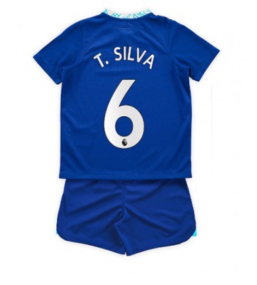 Chelsea Thiago Silva #6 babykläder Hemmatröja barn 2022-23 Korta ärmar (+ Korta byxor)
